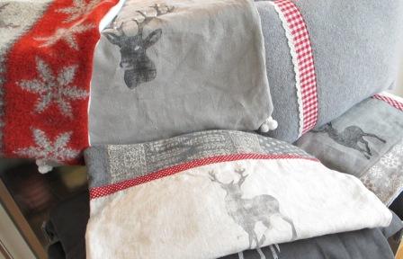 chalet chic Hirschkissen Kissen Hirsch Hirschmotiv Winterkissen Kissen kaufen Kissen Shop Kissenshop